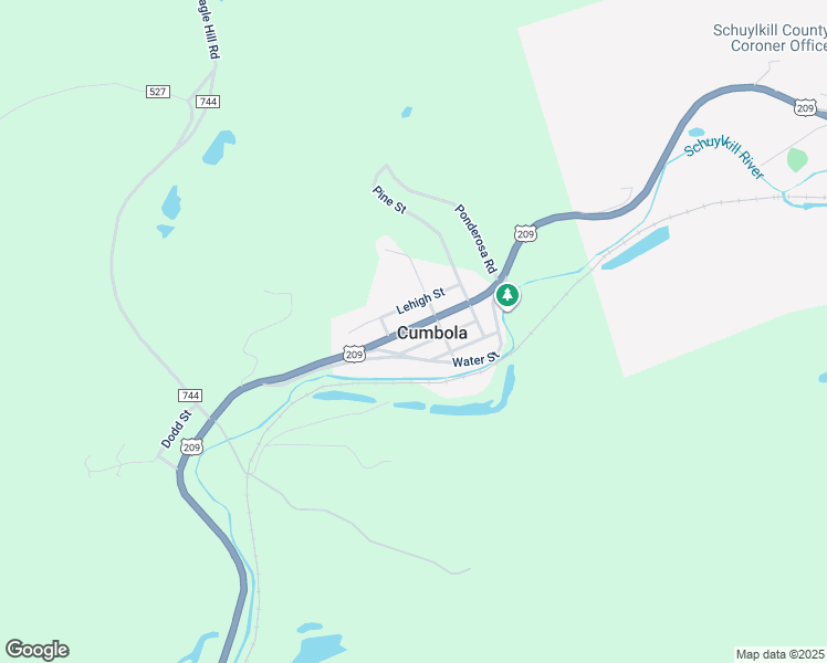 map of restaurants, bars, coffee shops, grocery stores, and more near 174 Market Street in Tamaqua