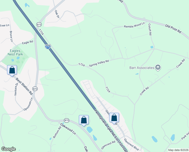 map of restaurants, bars, coffee shops, grocery stores, and more near 6338 Hickory Road in Slatington