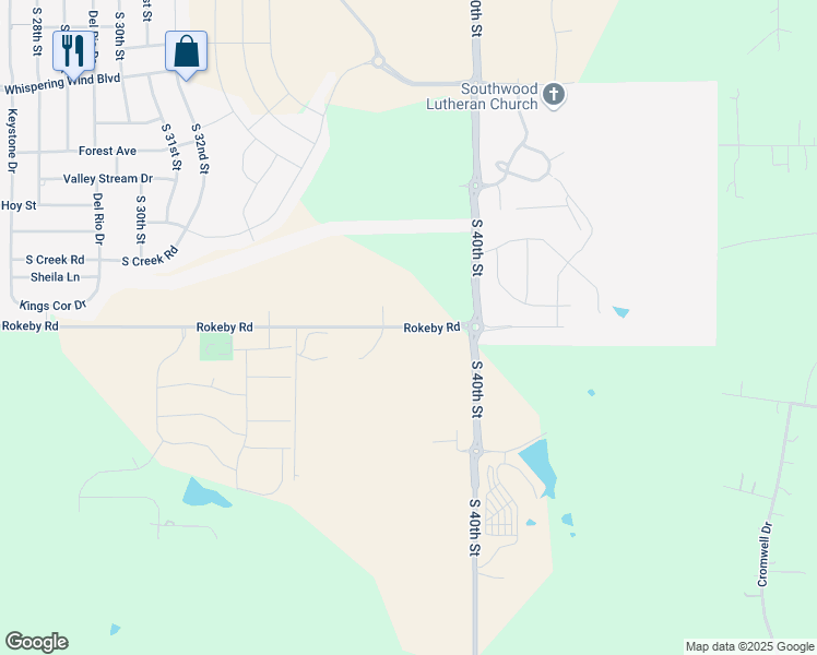 map of restaurants, bars, coffee shops, grocery stores, and more near 3006 Rokeby Road in Roca