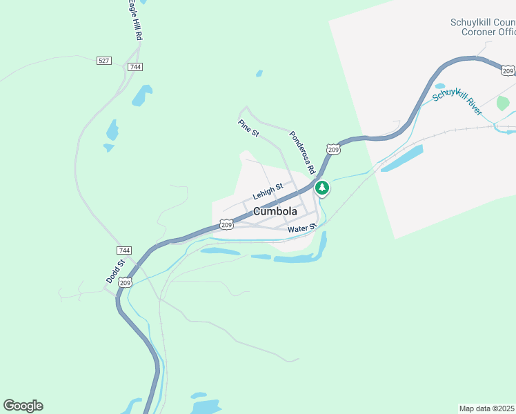 map of restaurants, bars, coffee shops, grocery stores, and more near 193 Market Street in Tamaqua