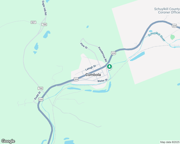 map of restaurants, bars, coffee shops, grocery stores, and more near 201 Market Street in Tamaqua