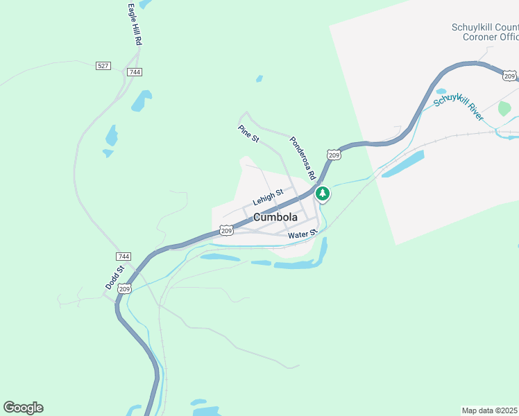 map of restaurants, bars, coffee shops, grocery stores, and more near 193 Market Street in Tamaqua