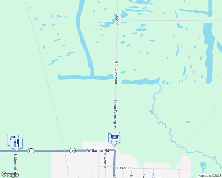 map of restaurants, bars, coffee shops, grocery stores, and more near Salem Township Road in Farmington
