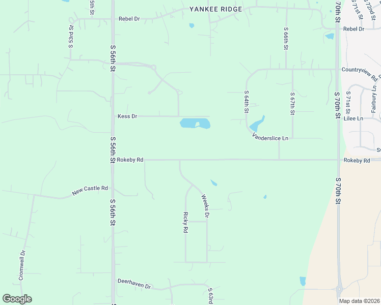 map of restaurants, bars, coffee shops, grocery stores, and more near 6000 Rokeby Road in Lincoln