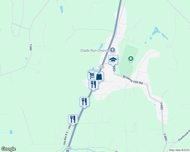 map of restaurants, bars, coffee shops, grocery stores, and more near 1122 Pittsburgh Road in Valencia