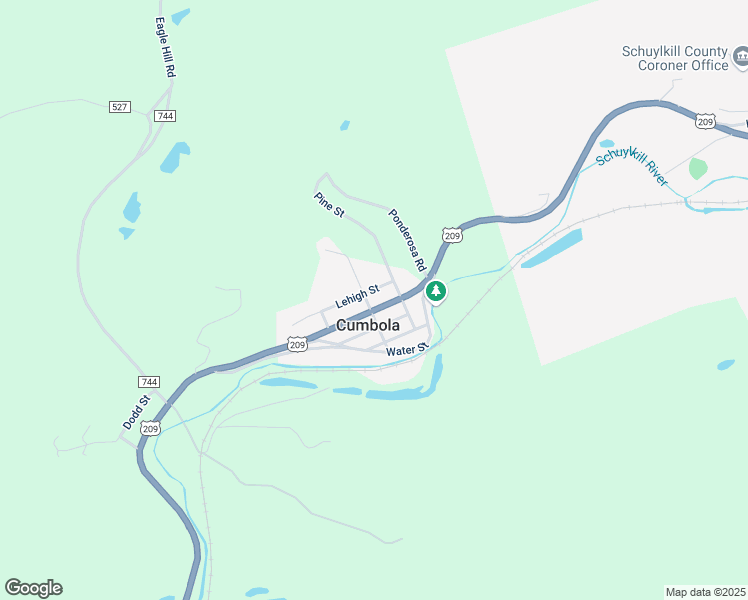 map of restaurants, bars, coffee shops, grocery stores, and more near 215 Market Street in Tamaqua
