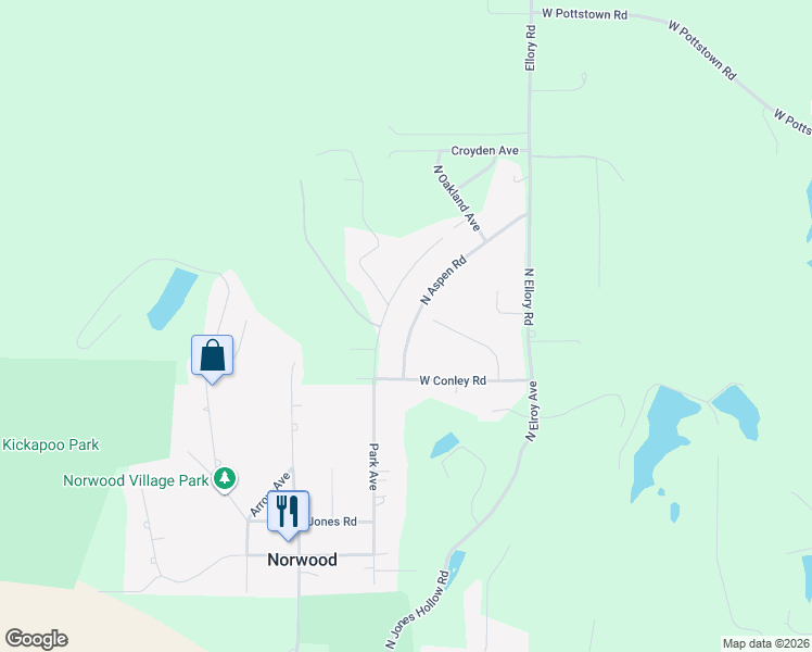 map of restaurants, bars, coffee shops, grocery stores, and more near 2028 North Aspen Road in Peoria