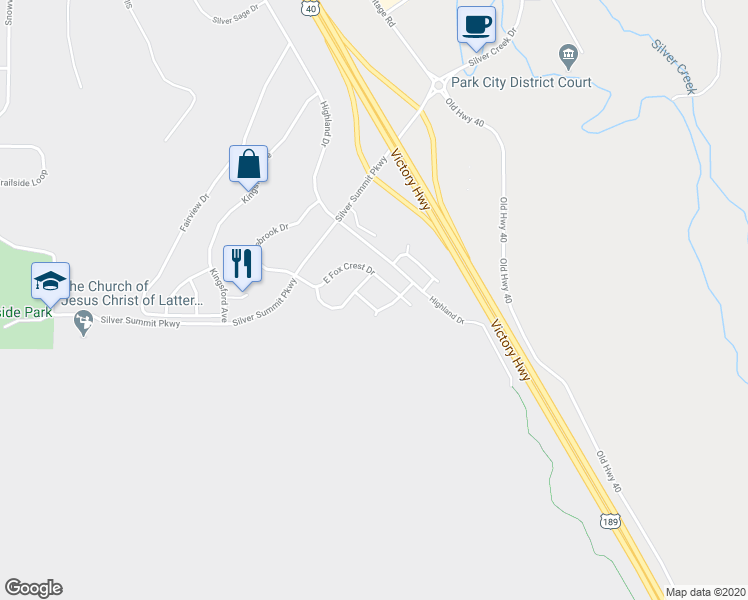 map of restaurants, bars, coffee shops, grocery stores, and more near 1211 Pinebrush Drive in Park City