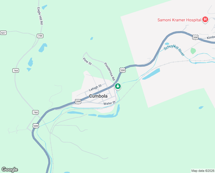 map of restaurants, bars, coffee shops, grocery stores, and more near 229 Market Street in Tamaqua