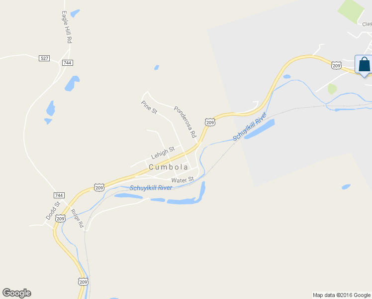 map of restaurants, bars, coffee shops, grocery stores, and more near 229 Market Street in Tamaqua