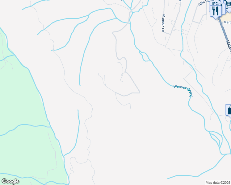 map of restaurants, bars, coffee shops, grocery stores, and more near 1629 Timber Ridge Rd in Weaverville