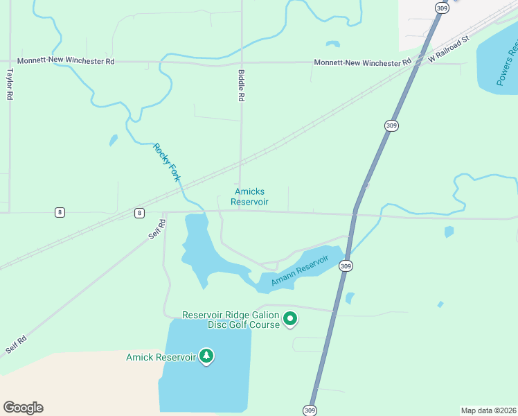 map of restaurants, bars, coffee shops, grocery stores, and more near 6226 Crawford-Morrow County Line Road in Galion