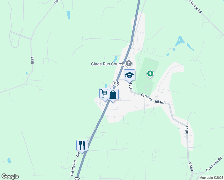 map of restaurants, bars, coffee shops, grocery stores, and more near 1114 Pittsburgh Road in Valencia