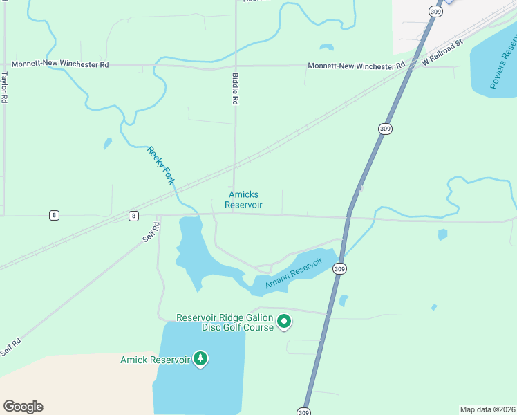 map of restaurants, bars, coffee shops, grocery stores, and more near 6226 Crawford-Morrow County Line Road in Galion