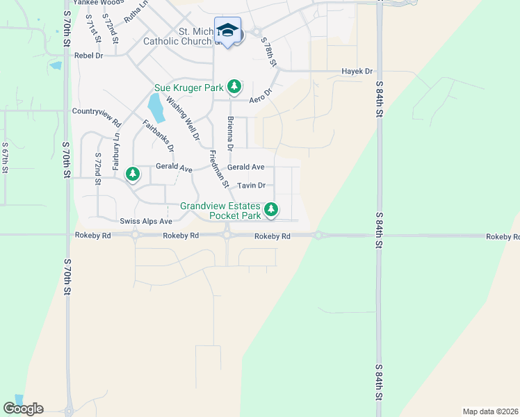 map of restaurants, bars, coffee shops, grocery stores, and more near 7733 Himalayas Drive in Lincoln