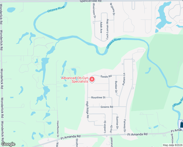 map of restaurants, bars, coffee shops, grocery stores, and more near 2980 Sands Road in Lima