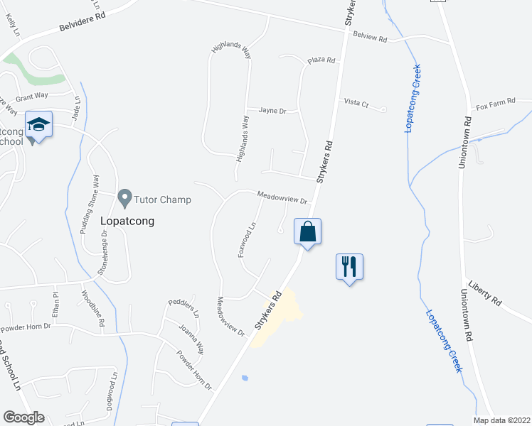 map of restaurants, bars, coffee shops, grocery stores, and more near 4 Cobblewood Court in Phillipsburg