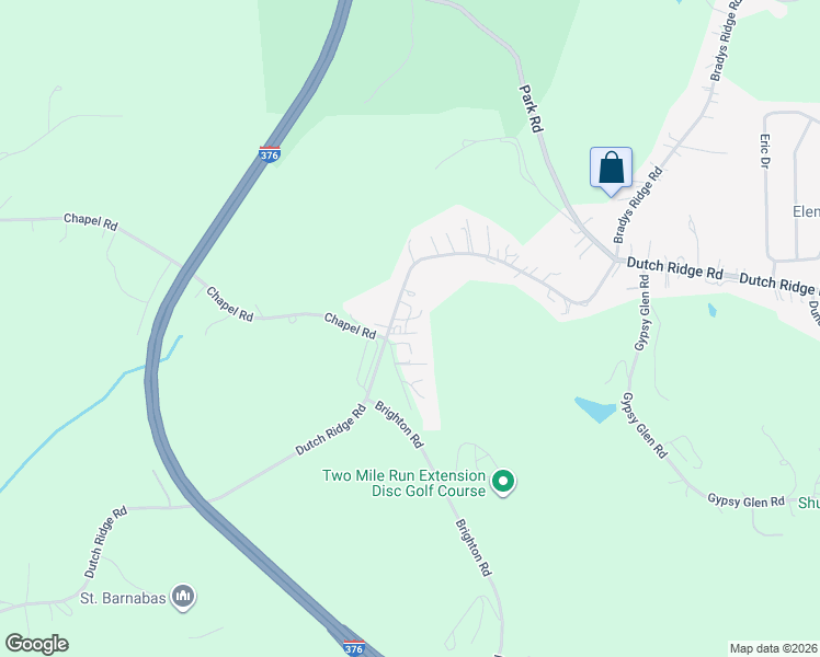 map of restaurants, bars, coffee shops, grocery stores, and more near 3485 Dutch Ridge Road in Beaver