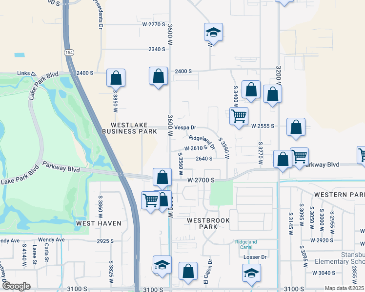 map of restaurants, bars, coffee shops, grocery stores, and more near 3552 Honda Avenue in Salt Lake City