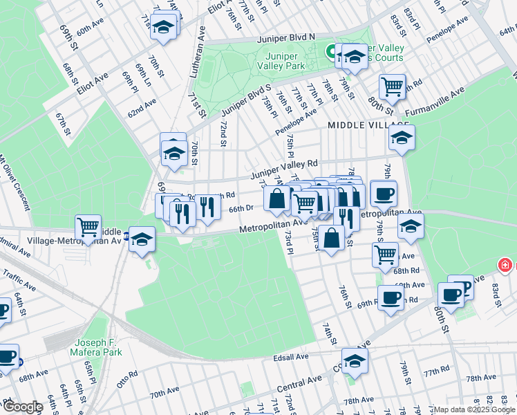 map of restaurants, bars, coffee shops, grocery stores, and more near in 