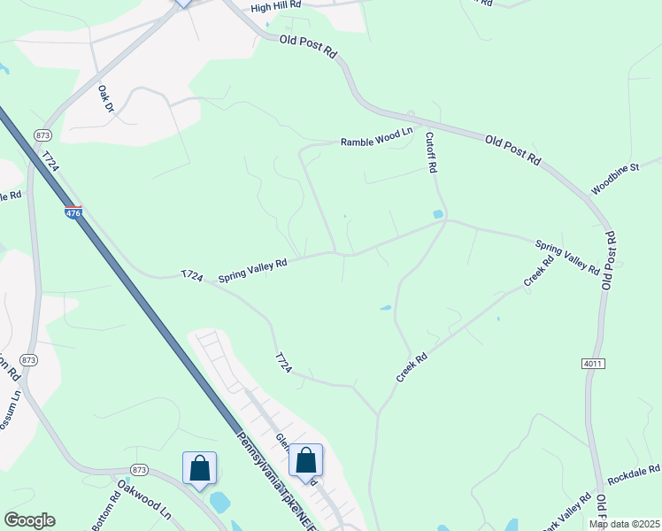 map of restaurants, bars, coffee shops, grocery stores, and more near 3338 Spring Valley Road in Slatington