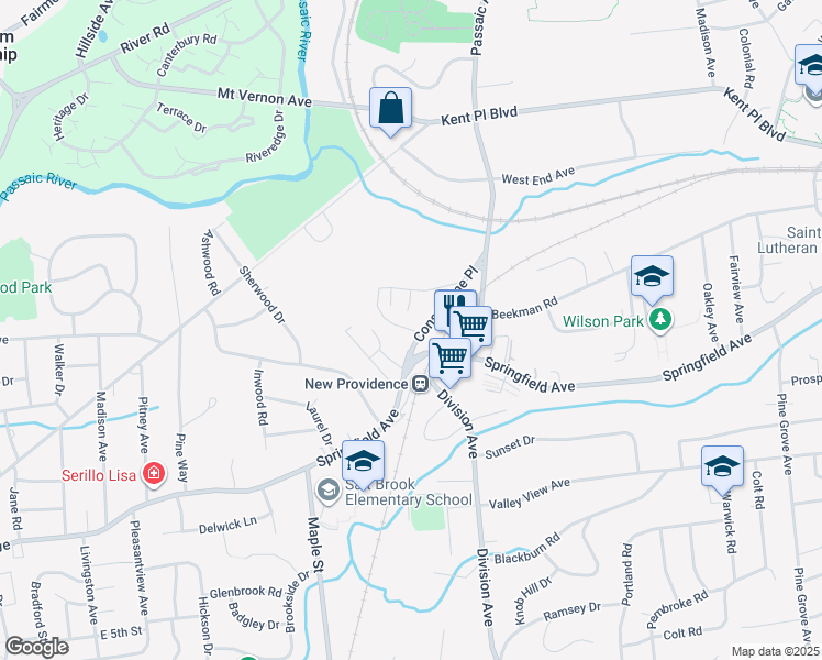 map of restaurants, bars, coffee shops, grocery stores, and more near 803 State Route 512 in Summit