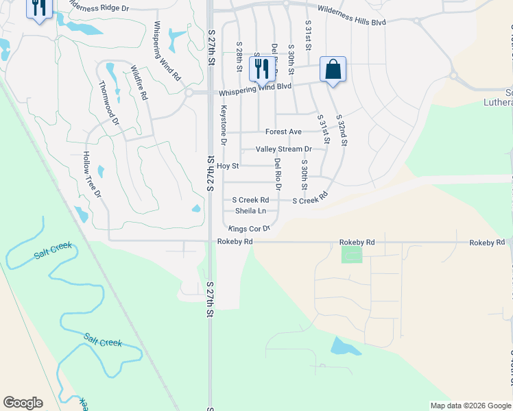 map of restaurants, bars, coffee shops, grocery stores, and more near 2900 Rokeby Road in Roca