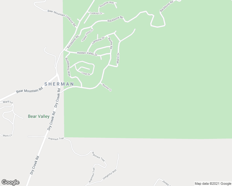 map of restaurants, bars, coffee shops, grocery stores, and more near 22179 Ravine Ct in Redding