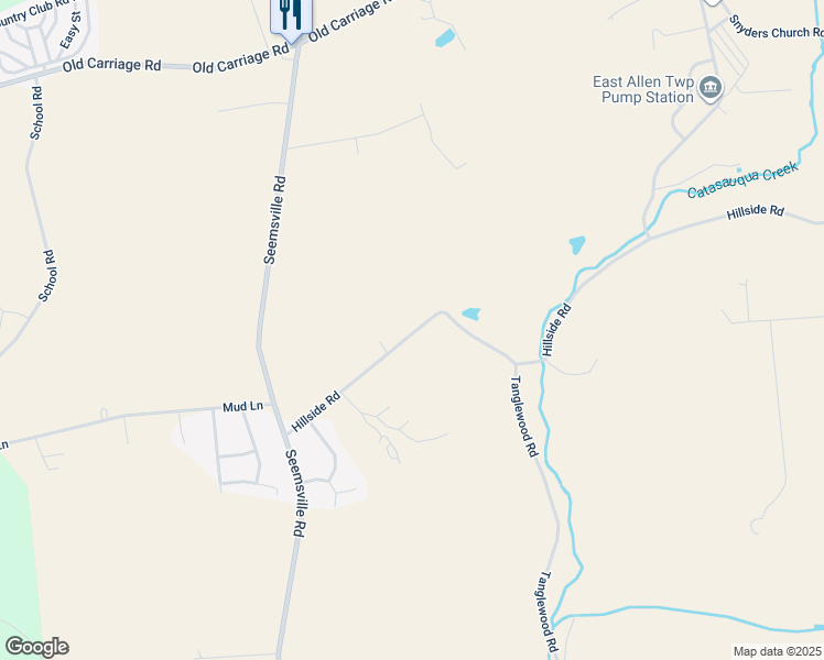 map of restaurants, bars, coffee shops, grocery stores, and more near 4903 Hillside Road in Northampton