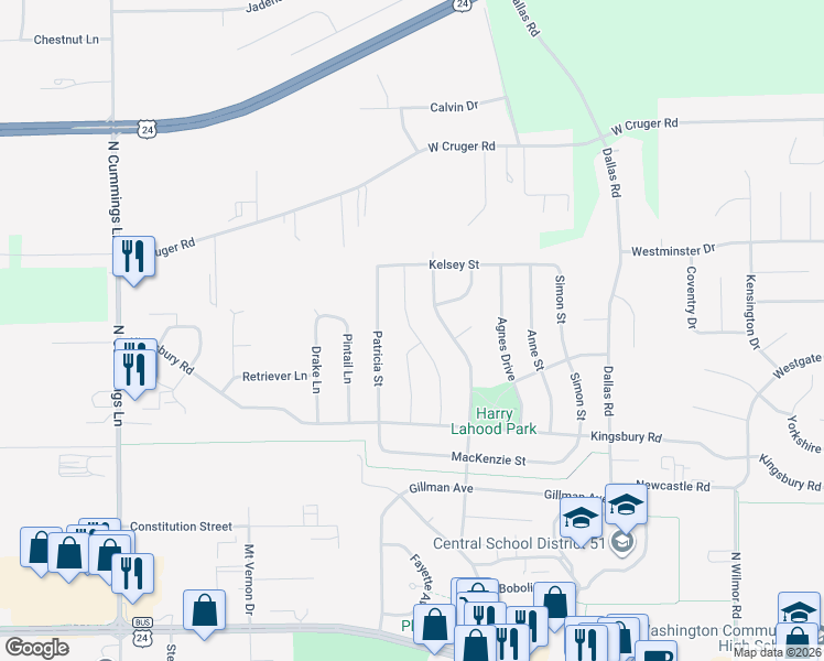 map of restaurants, bars, coffee shops, grocery stores, and more near 809-815 Debates Street in Washington
