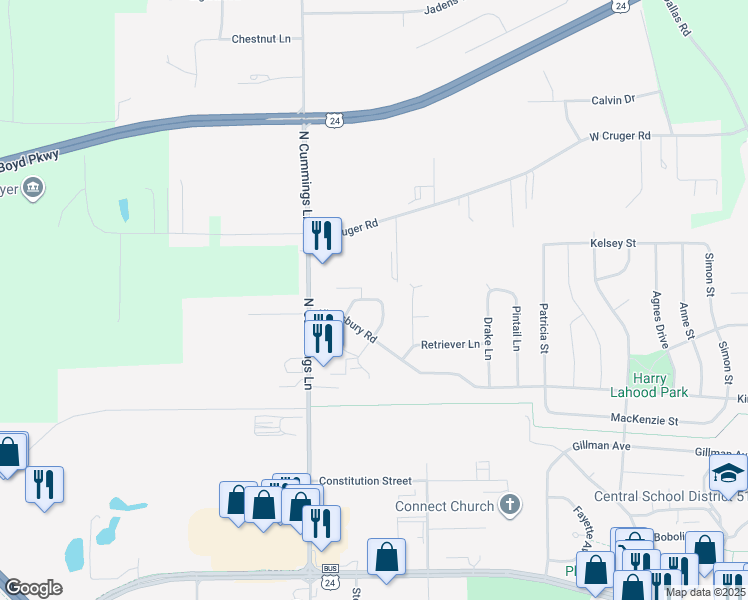 map of restaurants, bars, coffee shops, grocery stores, and more near 1006 Mallard Way in Washington