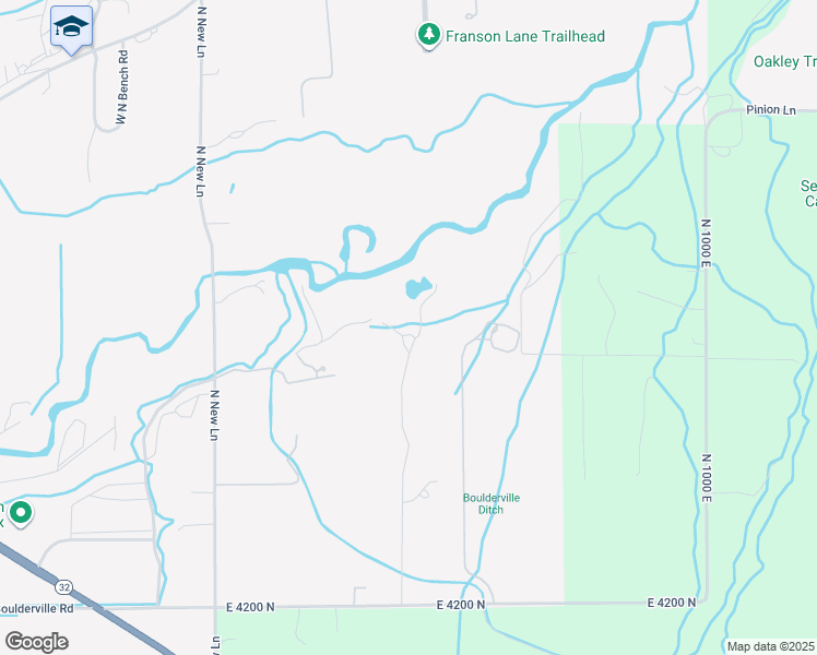 map of restaurants, bars, coffee shops, grocery stores, and more near 389 East Boulderville Road in Kamas