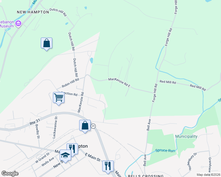 map of restaurants, bars, coffee shops, grocery stores, and more near 66 Mackenzie Road in Hampton