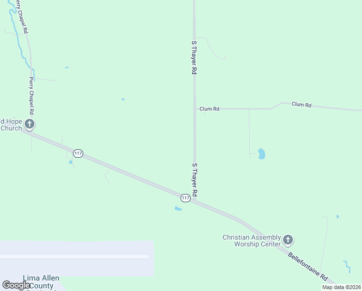 map of restaurants, bars, coffee shops, grocery stores, and more near 1866 S Thayer Rd in Lima