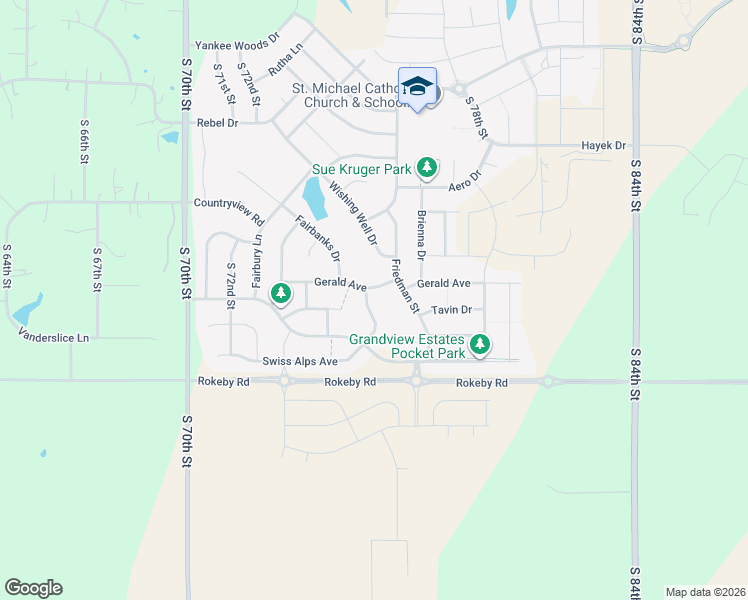map of restaurants, bars, coffee shops, grocery stores, and more near 9701 Balkan Avenue in Lincoln