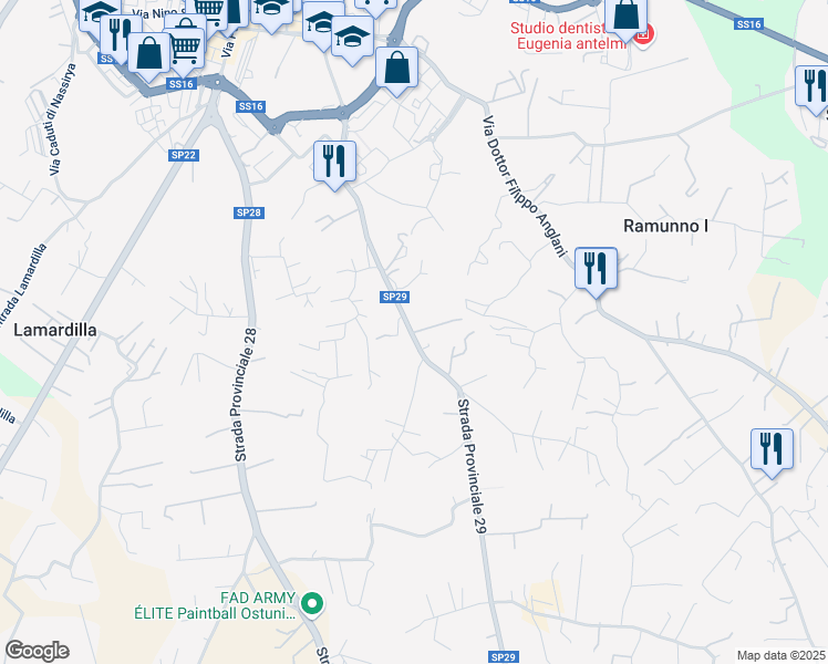 map of restaurants, bars, coffee shops, grocery stores, and more near 29 SP29 in Provincia di Brindisi
