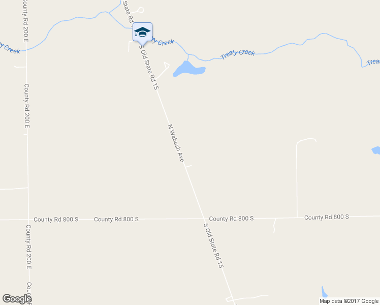 map of restaurants, bars, coffee shops, grocery stores, and more near 7695 South Old State Road 15 in La Fontaine