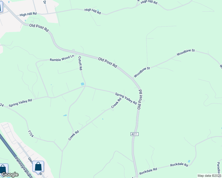 map of restaurants, bars, coffee shops, grocery stores, and more near 3141 Spring Valley Road in Slatington