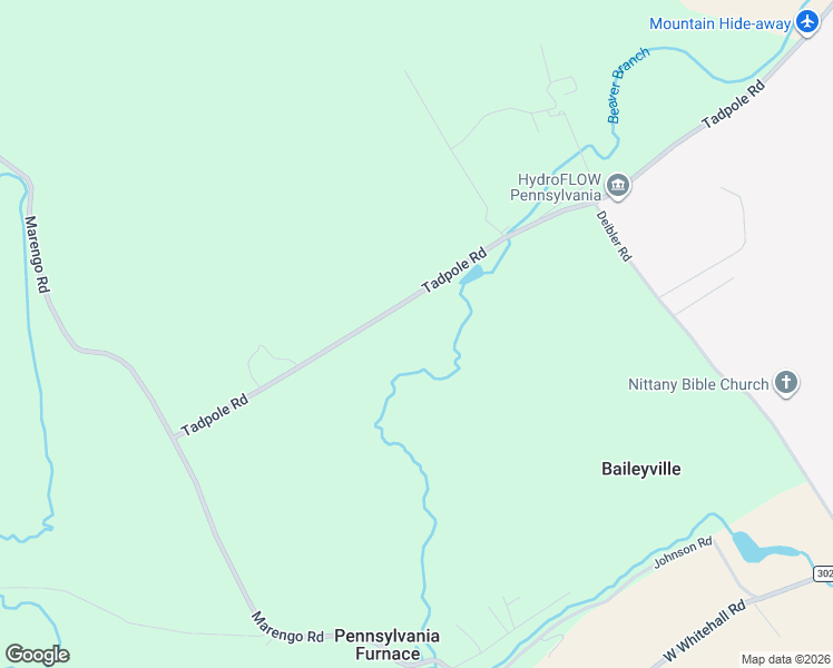 map of restaurants, bars, coffee shops, grocery stores, and more near 4022-4598 Tadpole Road in Pennsylvania Furnace