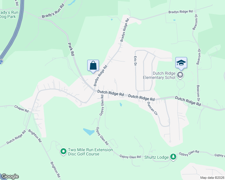 map of restaurants, bars, coffee shops, grocery stores, and more near 115 Logan Drive in Beaver