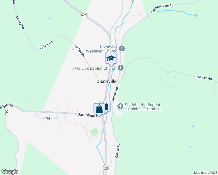 map of restaurants, bars, coffee shops, grocery stores, and more near 46 Locust Road in Dixonville