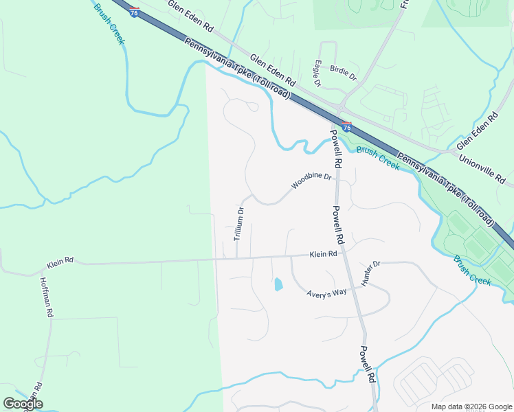 map of restaurants, bars, coffee shops, grocery stores, and more near 133 Woodbine Drive in Cranberry Township