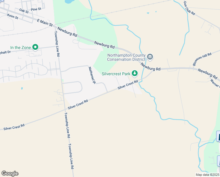 map of restaurants, bars, coffee shops, grocery stores, and more near 3416 Nathaniel Drive in Nazareth