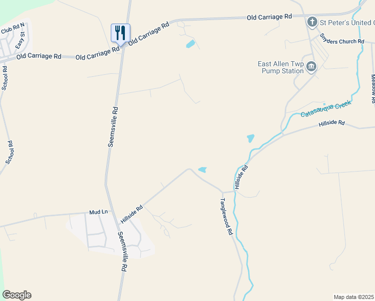 map of restaurants, bars, coffee shops, grocery stores, and more near 4903 Hillside Road in Northampton