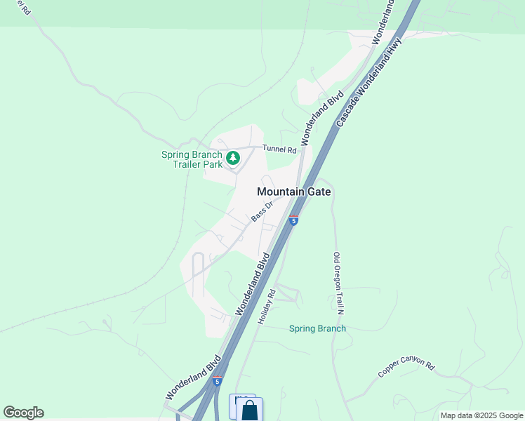 map of restaurants, bars, coffee shops, grocery stores, and more near 14701 Spring Branch Road in Redding