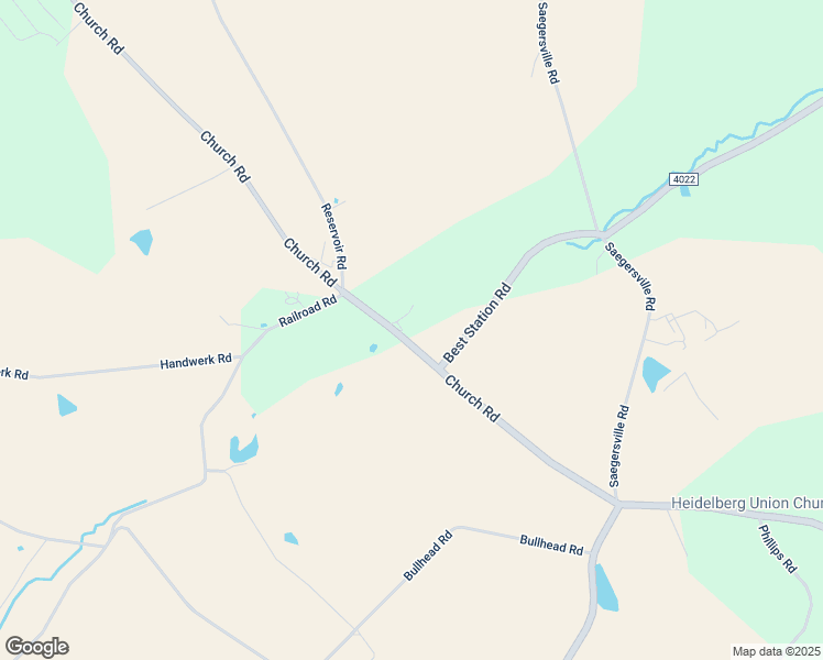 map of restaurants, bars, coffee shops, grocery stores, and more near 7543 Church Road in Germansville