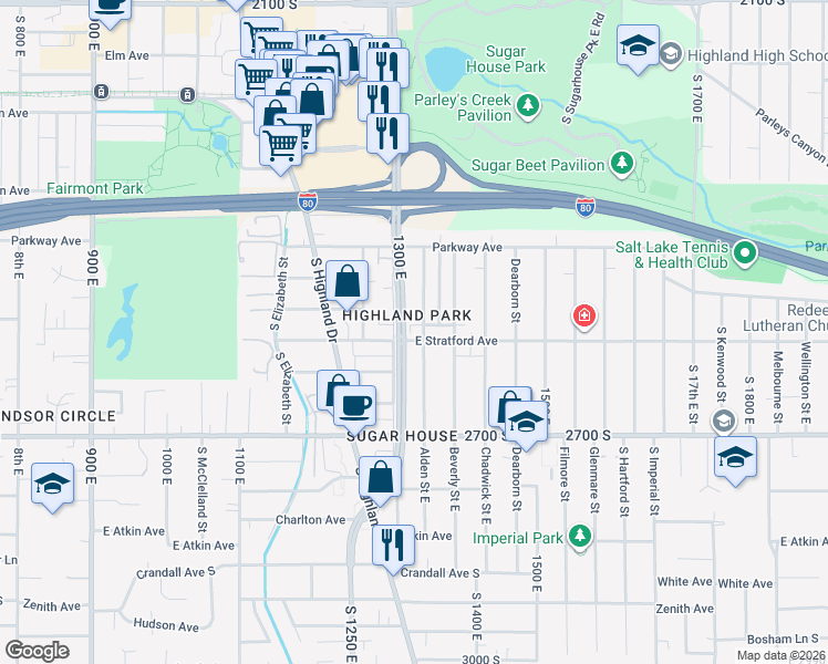 map of restaurants, bars, coffee shops, grocery stores, and more near in 