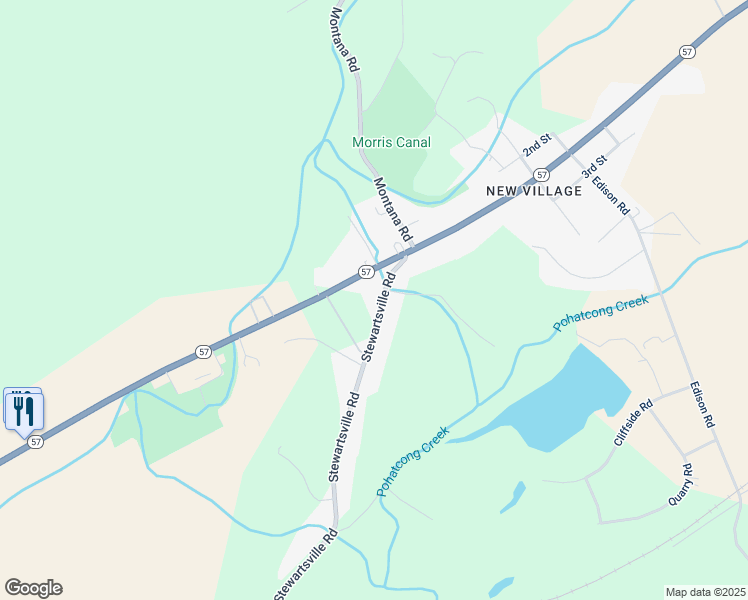 map of restaurants, bars, coffee shops, grocery stores, and more near 14 Stewartsville Road in Stewartsville