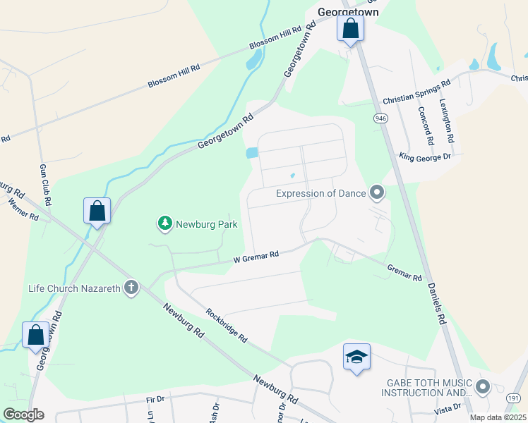 map of restaurants, bars, coffee shops, grocery stores, and more near 4497 Whitetail Drive in Nazareth