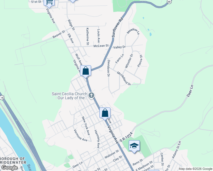 map of restaurants, bars, coffee shops, grocery stores, and more near 597 Davidson Drive in Rochester